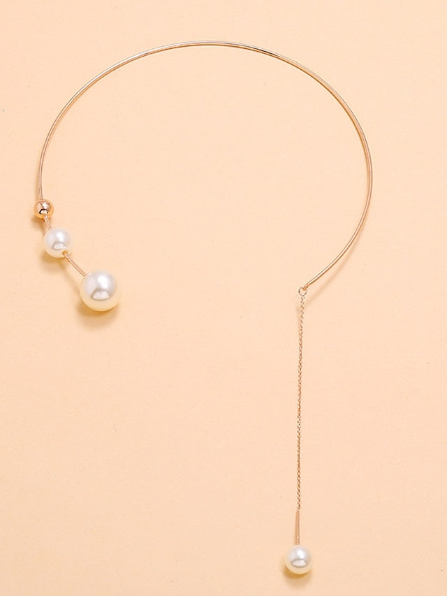 Women's necklace Chic & Modern Special Occasion Geometry Necklaces / Imitation Pearl / Fall / Winter / Spring / Summer - LuckyFash™