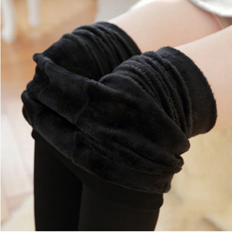 Women's Fleece Pants Normal Fleece Plain Black Red Fashion Mid Waist Full Length Daily Fall & Winter