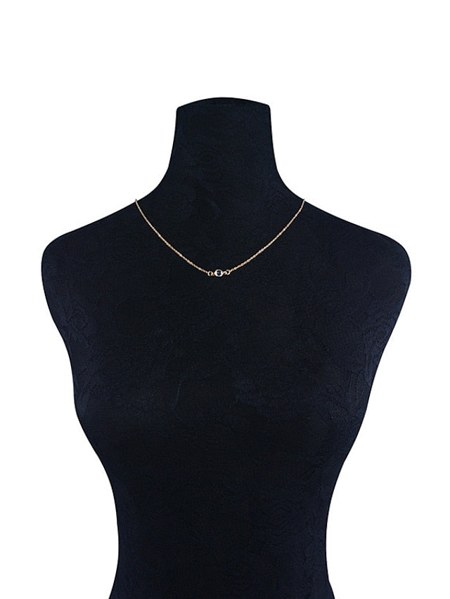Women's necklace Elegant Wedding Pure Color Necklaces / Gold / Silver / Fall / Winter / Spring - LuckyFash™