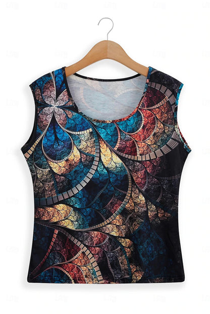 Women's Tank Top Graphic Butterfly Casual Print Red Sleeveless Basic V Neck