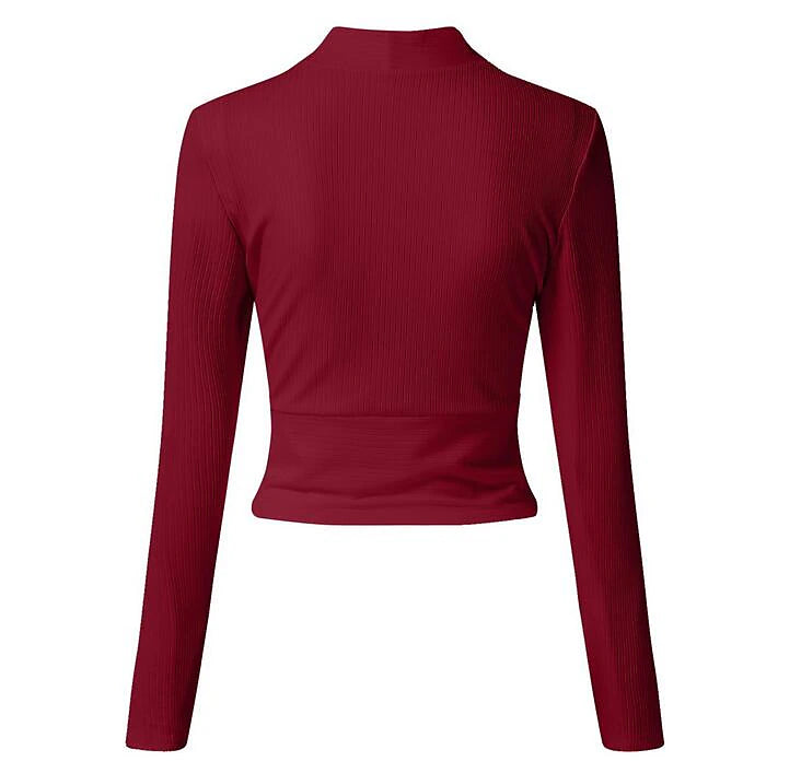 Women's Pullover Sweater Jumper Pullover Jumper V Neck Knit Polyester Knitted Spring Fall Daily Date Going out Stylish Sexy Casual Long Sleeve Solid Color Black White Red S M L