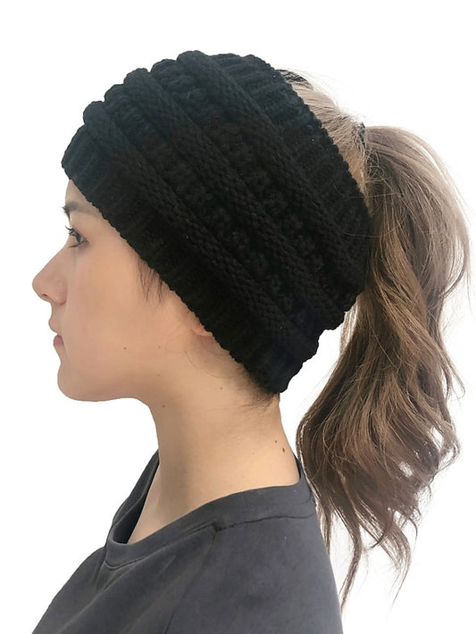 Women's Hat Beanie / Slouchy Black Pink Wine Outdoor Home Street Knitted Pure Color Portable Windproof Comfort - LuckyFash™