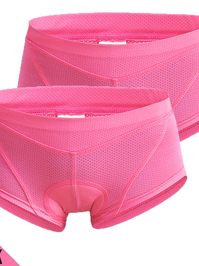 WOSAWE Women's Cycling Underwear 3D Padded Shorts Bike Underwear Shorts Race Fit Mountain Bike MTB Road Bike Cycling Sports 3D Pad Breathable Anatomic Design Moisture Wicking Pink / Pink Black - LuckyFash™