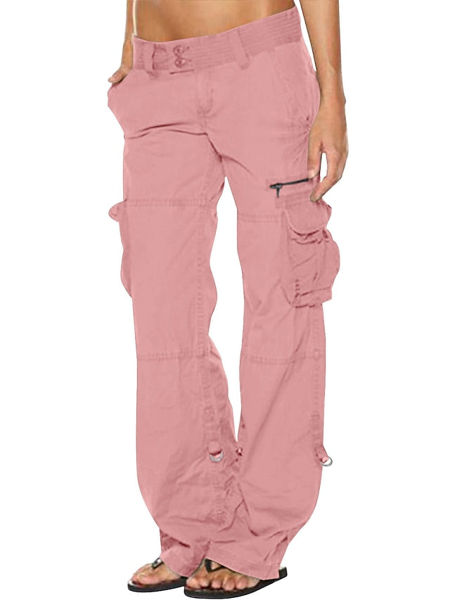 Women's Hiking Pants Trousers Work Pants Tactical Cargo Pants Military Summer Outdoor Ripstop Breathable Multi Pockets Quick Dry Pants / Trousers Bottoms Zipper Pocket grey blue Black Cotton Climbing - LuckyFash™