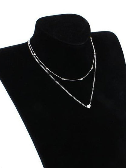 Women's necklace Chic & Modern Fashion Street / Multilayer Layered Heart Choker Necklaces/ Dailywear / Spring / Summer / Fall / Winter - LuckyFash™