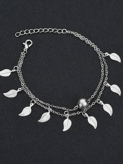 Ankle Bracelet Cute Stylish Women's Body Jewelry For Holiday Beach Classic Alloy Ginkgo Silver Gold 1PC - LuckyFash™