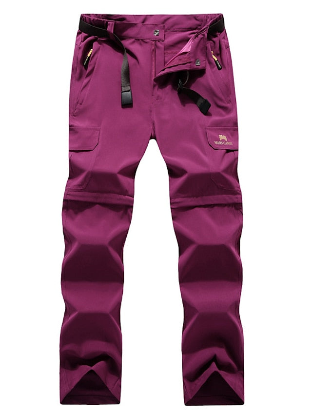 Women's Convertible Zip Off Pants Hiking Pants Trousers Summer Outdoor Breathable Quick Dry Stretchy Wear Resistance Pants / Trousers Bottoms Black Army Green Camping / Hiking Fishing S M L - LuckyFash™