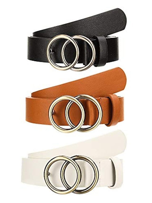 Women's Waist Belt Party Wedding Street Daily Black White Belt Pure Color Red Fall Winter Spring Summer - LuckyFash™