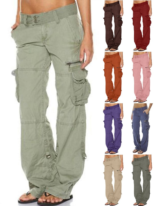 Women's Hiking Pants Trousers Work Pants Tactical Cargo Pants Military Summer Outdoor Ripstop Breathable Multi Pockets Quick Dry Pants / Trousers Bottoms Zipper Pocket grey blue Black Cotton Climbing - LuckyFash™