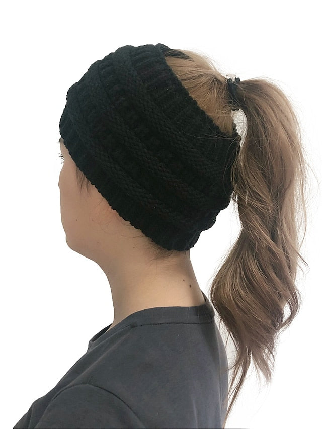 Women's Hat Beanie / Slouchy Black Pink Wine Outdoor Home Street Knitted Pure Color Portable Windproof Comfort - LuckyFash™