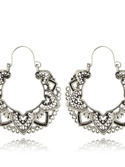 1 Pair Drop Earrings Dangle Earrings For Women's Alloy Hollow Out Totem Series Petal - LuckyFash™