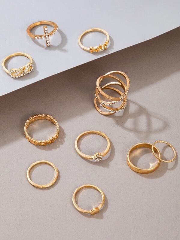 10pcs Rhinestone Decor Ring - LuckyFash™