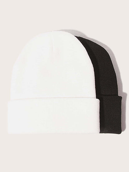 2pcs Women Letter Embroidery Beanie - LuckyFash™