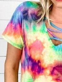 Slim Slimming Tie-dye Short-sleeved T-shirt - LuckyFash™