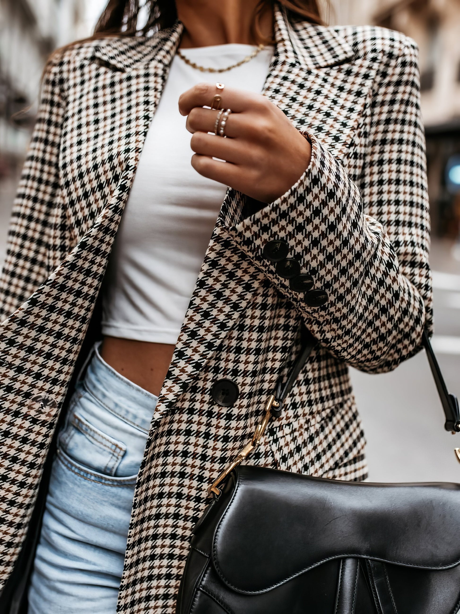 Blazers Plaid Print Lapel Small Blazer - LuckyFash™