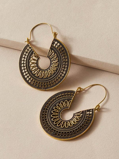 1pair Bohemian Hollow Out Drop Earrings - LuckyFash™