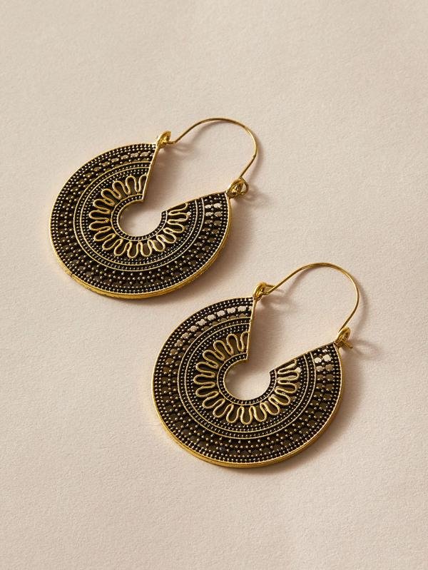 1pair Bohemian Hollow Out Drop Earrings - LuckyFash™