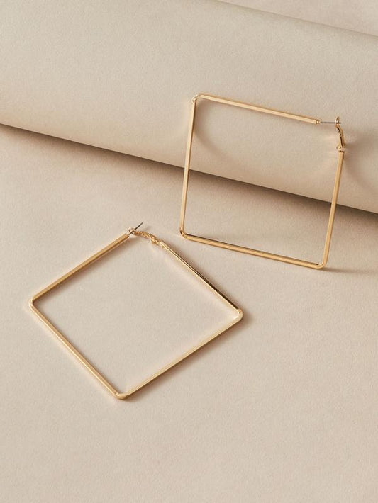 1pair Geometric Hoop Earrings - LuckyFash™