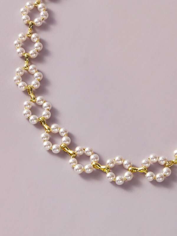 1pc Faux Pearl Beaded Choker - LuckyFash™