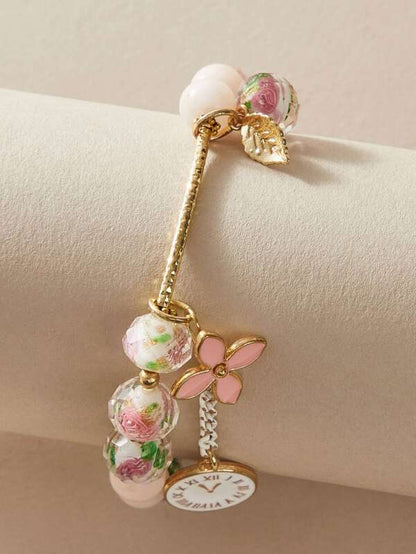 1pc Flower Charm Beaded Bracelet - LuckyFash™