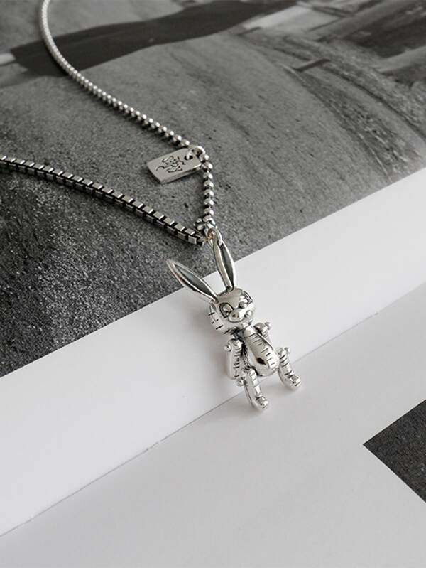 1pc Metal Rabbit Pendant Necklace - LuckyFash™