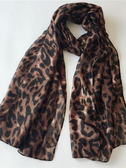 Leopard Print Balinese Scarf - LuckyFash™