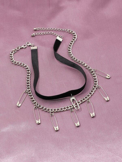 2pcs Safety Pin Charm Necklace - LuckyFash™