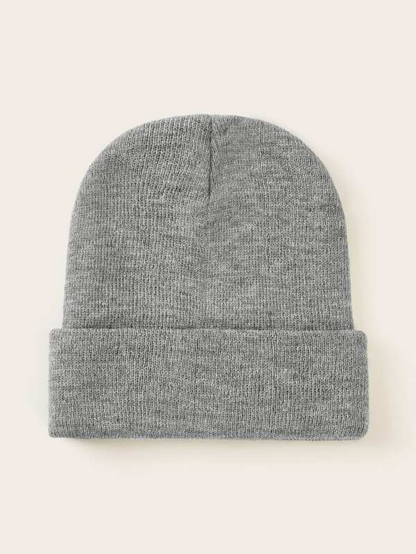 2pcs Solid Cuffed Knit Beanie - LuckyFash™