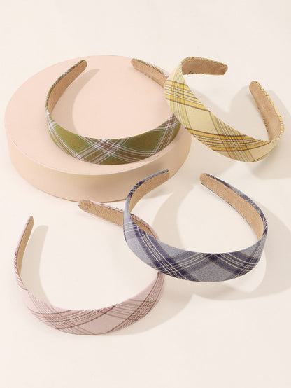 4pcs Plaid Pattern Hair Hoop - LuckyFash™