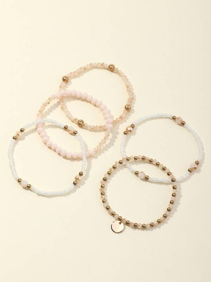 5pcs Disc Charm Beaded Bracelet - LuckyFash™