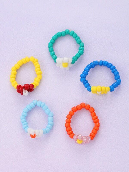 5pcs Simple Beaded Ring - LuckyFash™