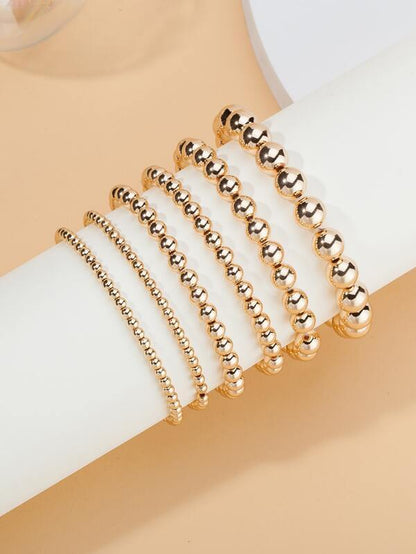 6pcs Round Ball Beaded Bracelet - LuckyFash™