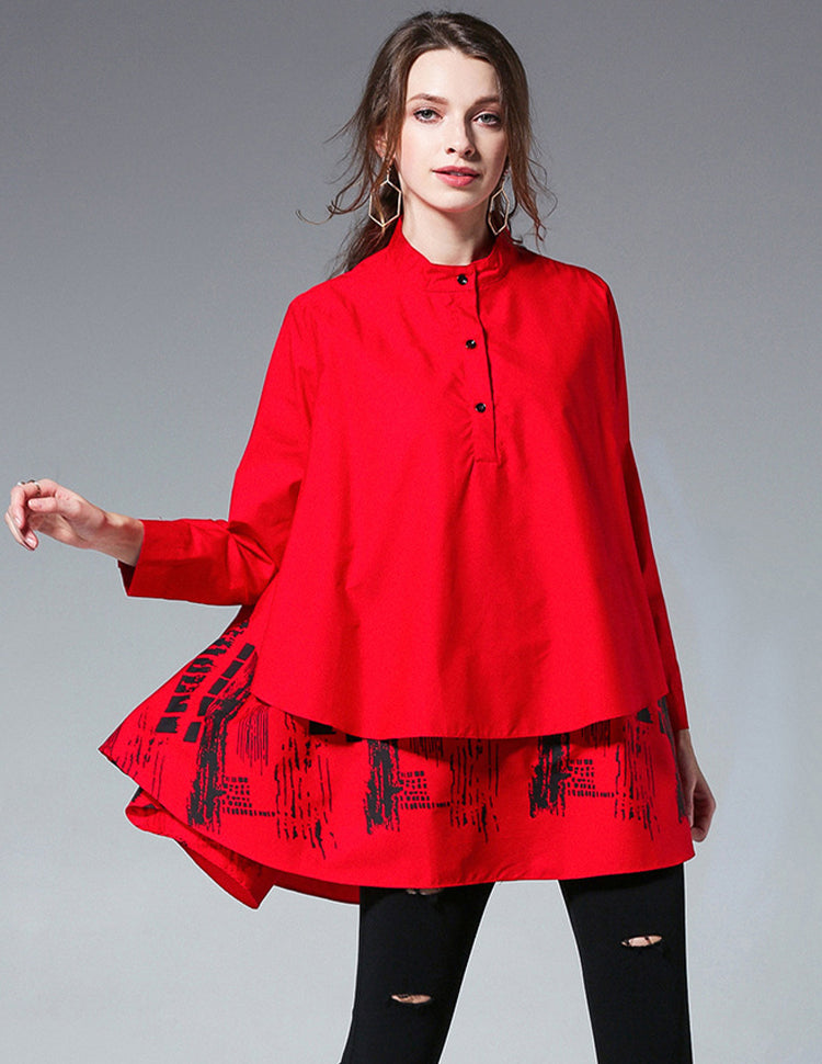 Blouses Loose Fashion Versatile Printed Blouse - LuckyFash™