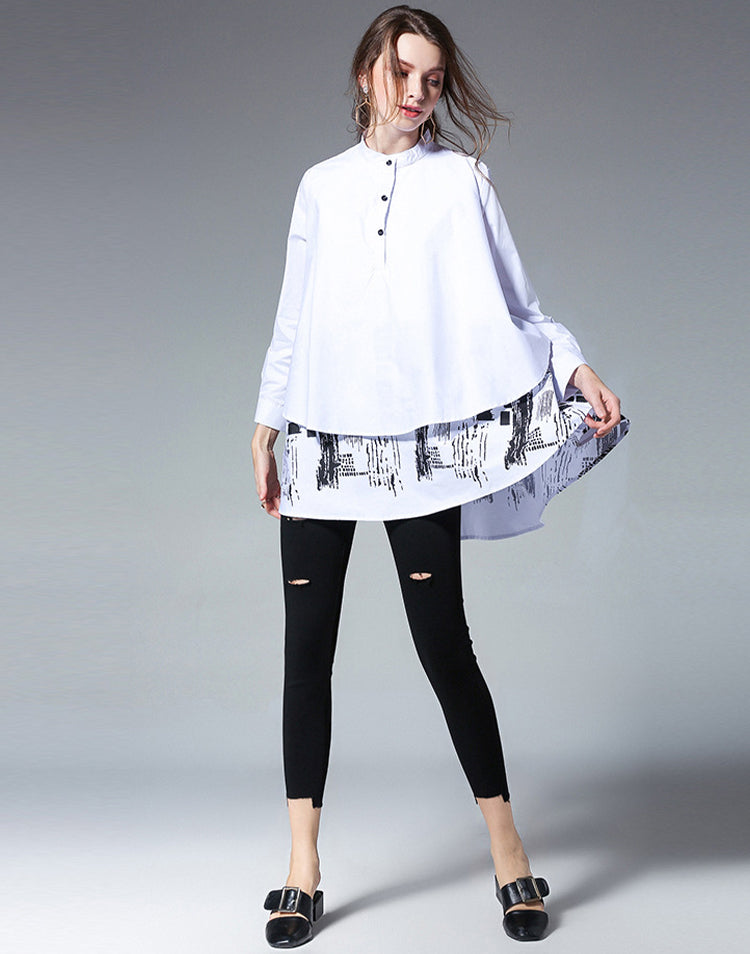 Blouses Loose Fashion Versatile Printed Blouse - LuckyFash™