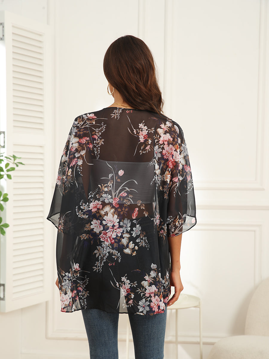 Women’s Blouses Floral Pattern Loose Chiffon Casual Blouse - LuckyFash™