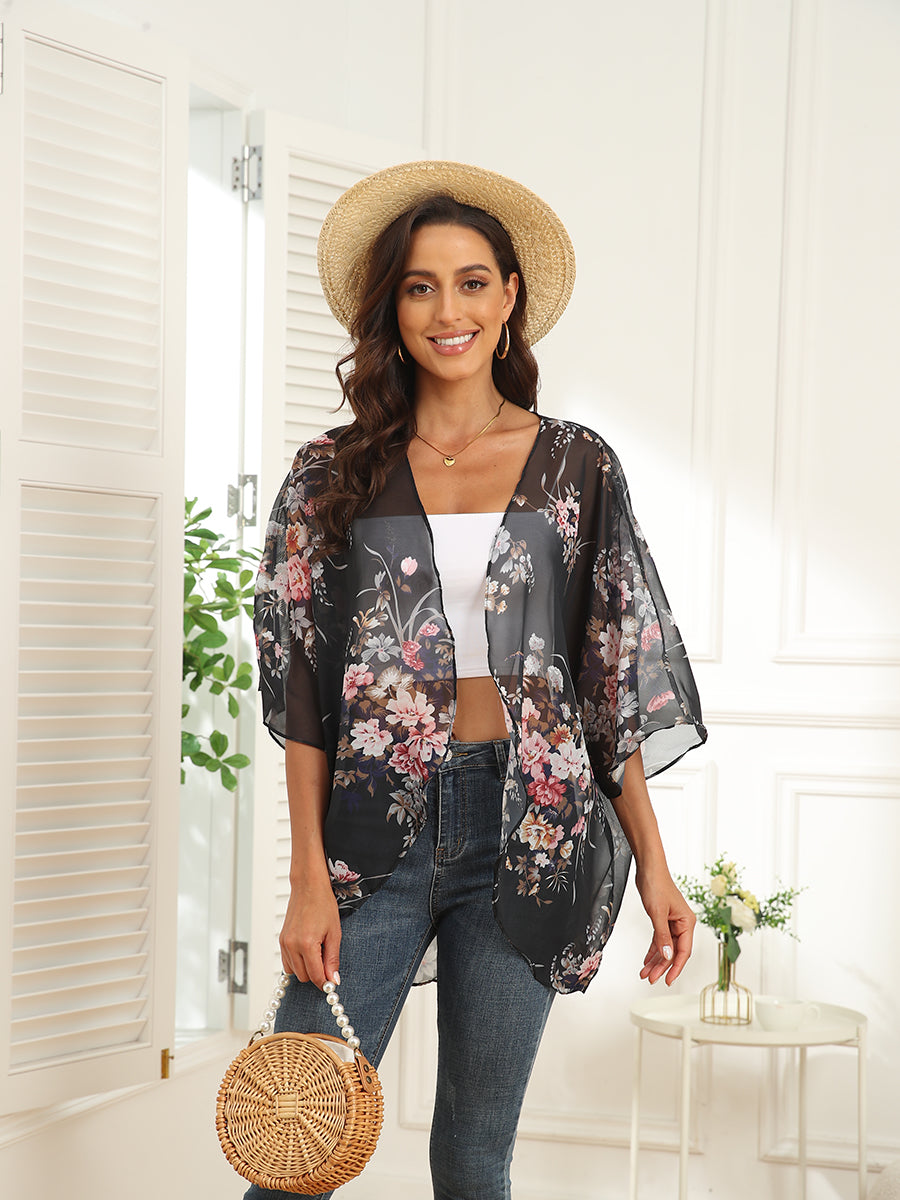 Women’s Blouses Floral Pattern Loose Chiffon Casual Blouse - LuckyFash™