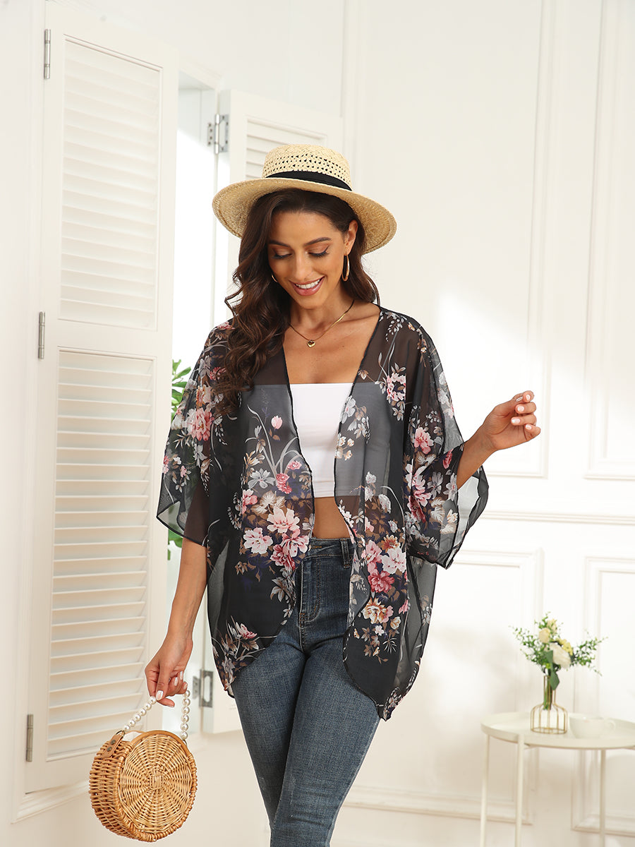 Women’s Blouses Floral Pattern Loose Chiffon Casual Blouse - LuckyFash™