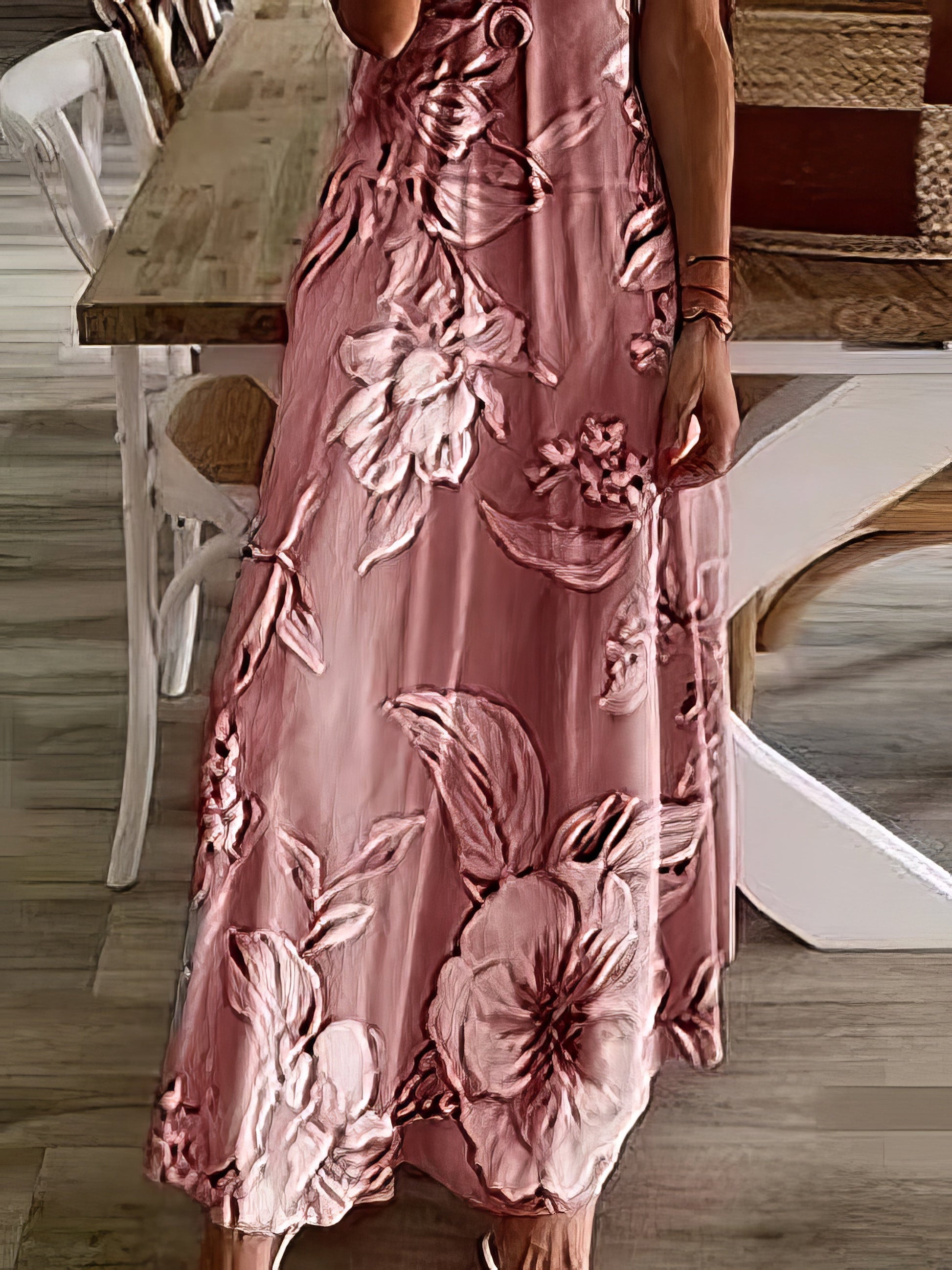 Holiday Dress With Sling Print Maxi Dress - LuckyFash™