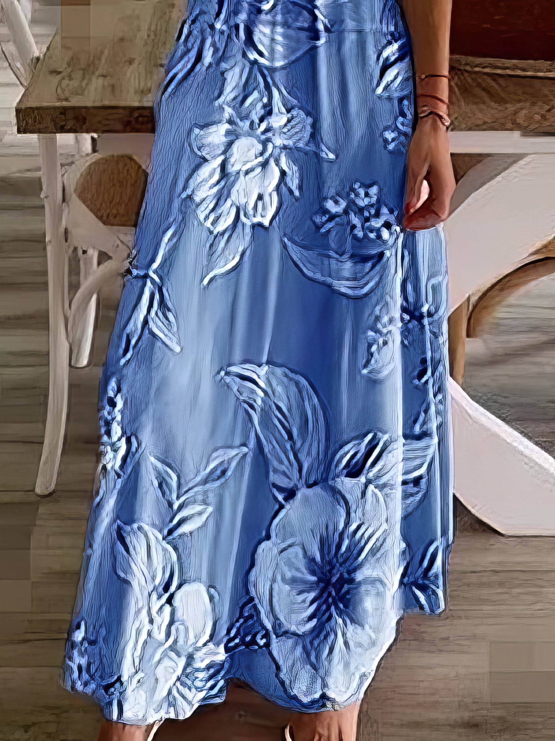 Holiday Dress With Sling Print Maxi Dress - LuckyFash™