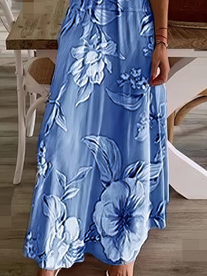 Holiday Dress With Sling Print Maxi Dress - LuckyFash™