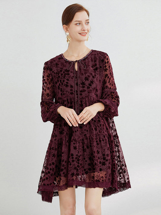 Dresses Velvet Burnished Fashion Temperament Mini Dress - LuckyFash™