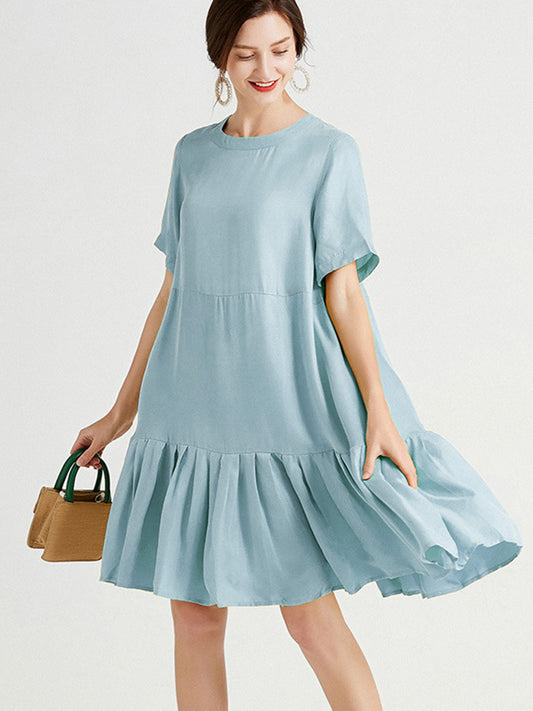 Dresses Silk Fashion Loose Slim Mini Dress - LuckyFash™