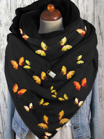 Women's Scarfs Butterfly Print Thick Warm Shawl Scarf - LuckyFash™