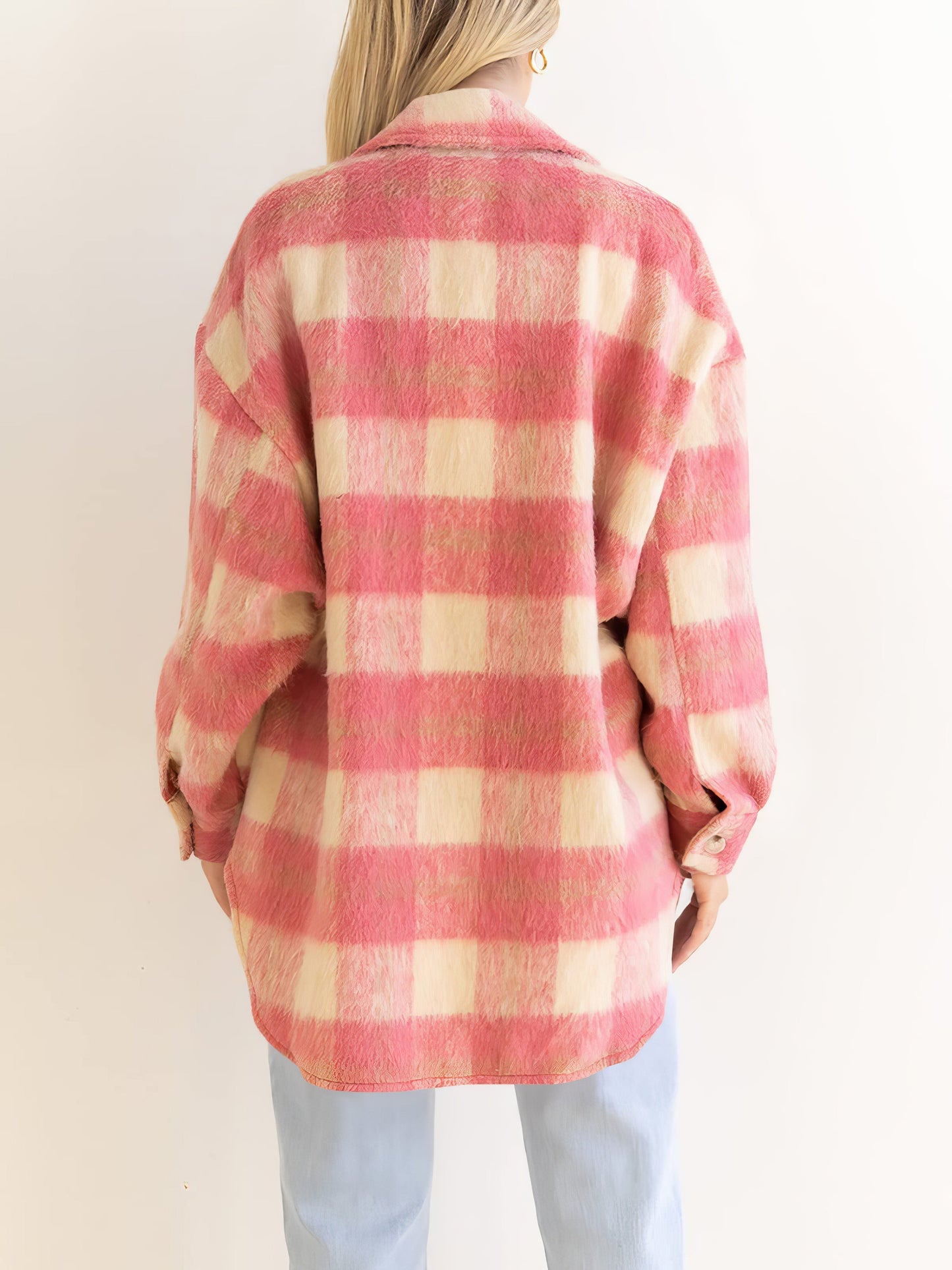 Coats Plaid Plush Single Breasted Wool Thick Coat - LuckyFash™