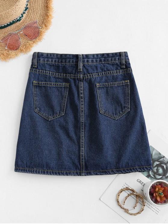 A Line Denim Skirt - LuckyFash™