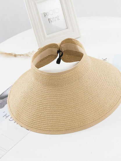 14 Colors Summer Folding Empty Top Hat Straw Hat Sun Hat Beach Hat Sunshade Sun Hat Panama Women's Men's Straw Hat - LuckyFash™