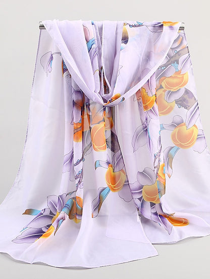 9 Colors Chiffon Print Women Scarves Shawl Soft Beach Towel Scarf Wraps Summer Light Scarf for Women - LuckyFash™