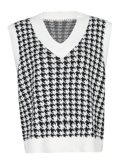 Age Reduction V-Neck Sleeveless Twist Knit Waistcoat Women - LuckyFash™