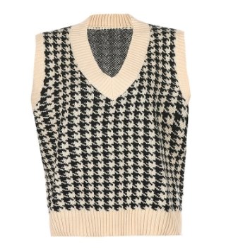 Age Reduction V-Neck Sleeveless Twist Knit Waistcoat Women - LuckyFash™