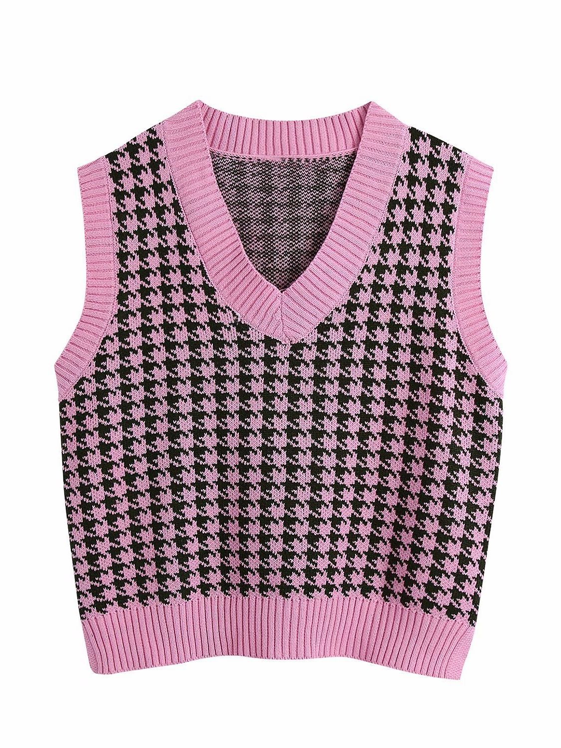 Age Reduction V-Neck Sleeveless Twist Knit Waistcoat Women - LuckyFash™